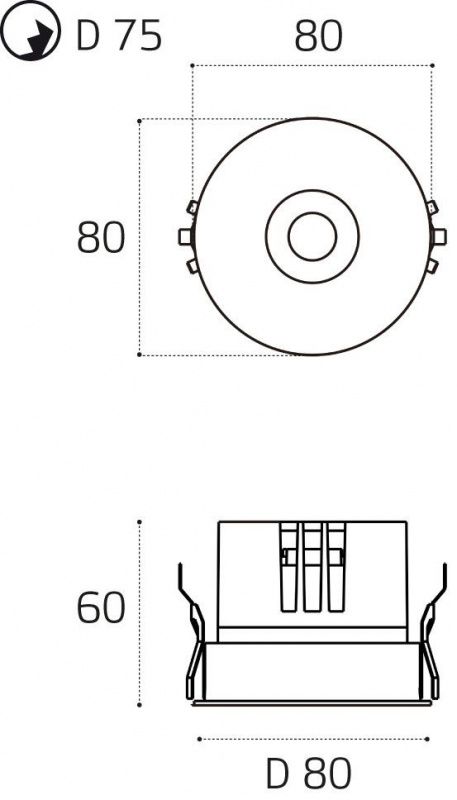 IT014-0208 nickel светильник встраиваемый влагозащищенный