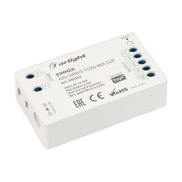 Диммер ARL-SIRIUS-TUYA-MIX-SUF (12-24V, 4x4A, 2.4G) (Arlight, Контроллер) 032343