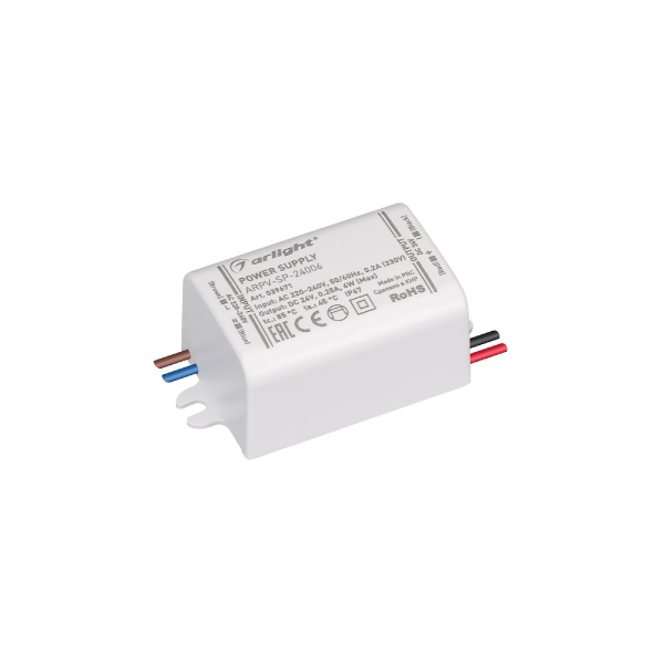 Блок питания ARPV-SP-24006 (24V, 0.25A, 6W) (Arlight, IP67 Пластик, 5 лет) 039671