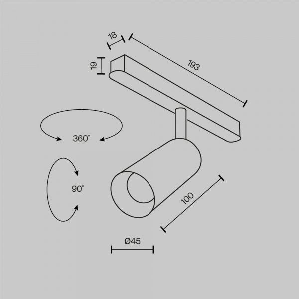 Трековый светильник Technical TR032-2-5W3K-M-BW