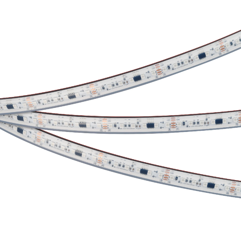 Светодиодная лента герметичная SPI-PS-A120-12mm 24V RGB-PX6-BPT (23 W/m, IP67, 2835, 5m) (Arlight, бегущий огонь) 049452