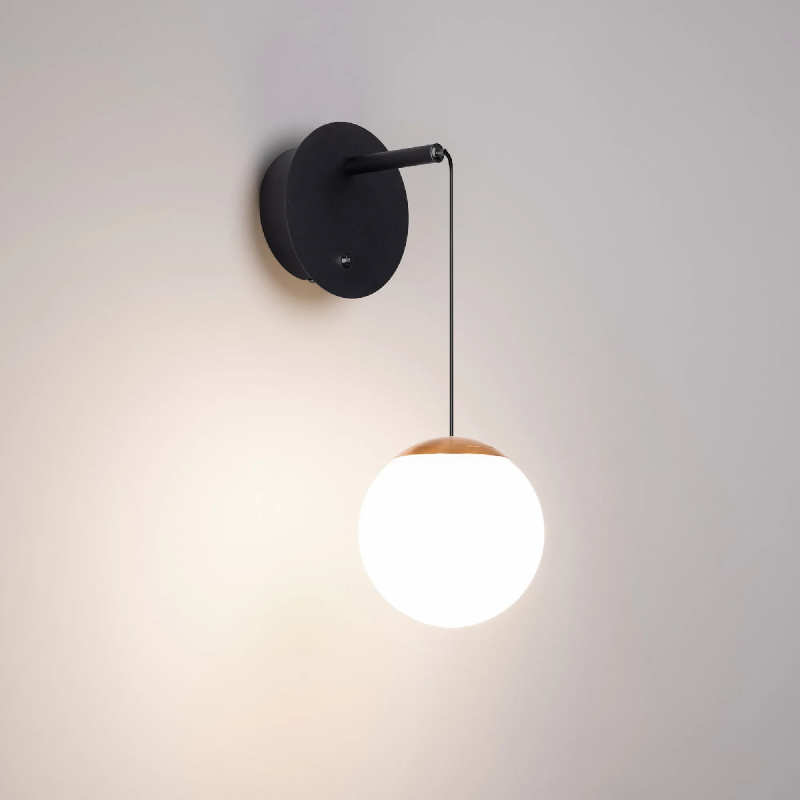 Светильник SP-BEADS-WALL-HANG-R130-6W Day4000 (BK-GD, 180 deg, 230V) (Arlight, IP20 Металл, 3 года) 037065