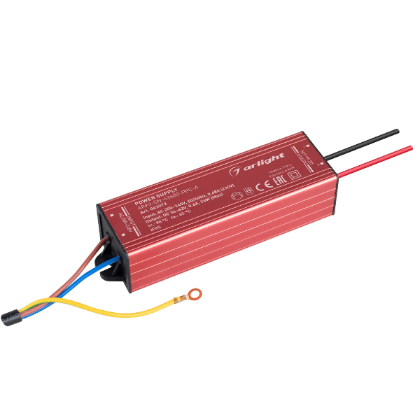 Блок питания ARPJ-SN-63600-PFC-A (36W, 34-63V, 600mA) (Arlight, IP65 Металл, 3 года) 043072