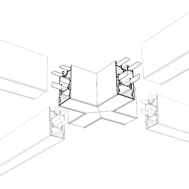 Угол S2-LINE-4067-X90 крестовой (Arlight, Металл) 021253