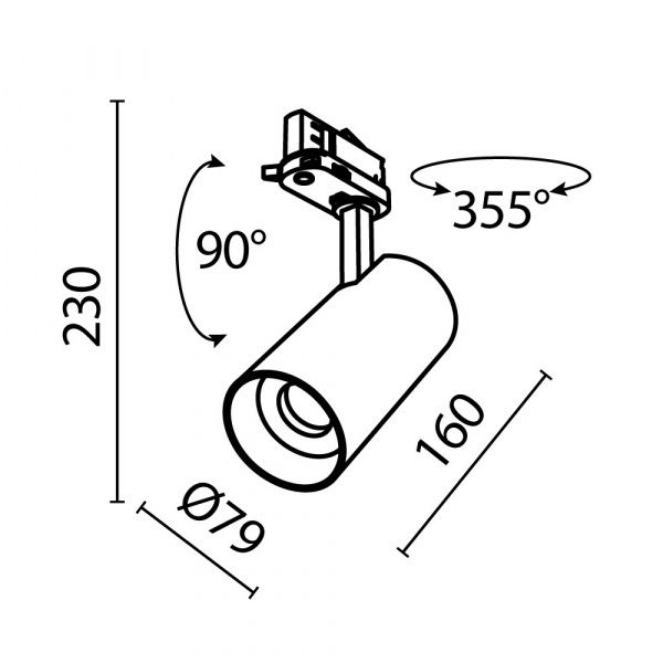 Трековый светильник Technical TR197-3-20WCCT-M-W