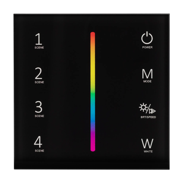 Панель SMART-P22-RGBW-G-IN Black (12-24V, 4x3A, Sens, 2.4G) (Arlight, IP20 Пластик, 5 лет) 033766