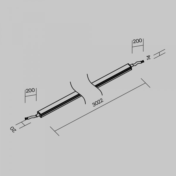 Токоведущий светильник для уличной трековой систем Outdoor O-TR001-LL-L30W3K