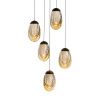 Подвесной светильник MD25090022-5A matt black/champagne