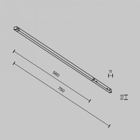 Трековый светильник Technical TR240-4-12WTW-DD2-B