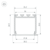 Профиль PLS-LOCK-H25-FS-3000 ANOD (Arlight, Алюминий) 023386