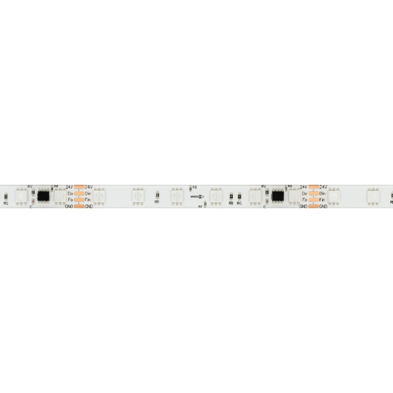 Светодиодная лента герметичная SPI-SE-B60-10mm 24V RGB-PX6-BPT (12 W/m, IP65, 5060, 5m) (Arlight, бегущий огонь) 039601