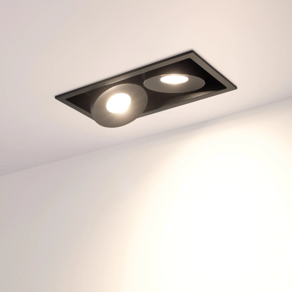 Светильник CL-SIMPLE-S148x80-2x9W Warm3000 (BK, 45 deg) (Arlight, IP20 Металл, 3 года) 028151