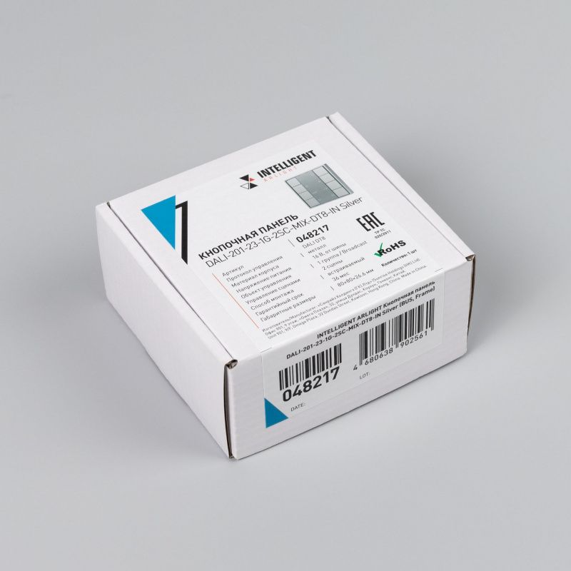 INTELLIGENT ARLIGHT Кнопочная панель DALI-201-23-1G-2SC-MIX-DT8-IN Silver (BUS, Frame) (IARL, IP20 Металл, 3 года) 048217