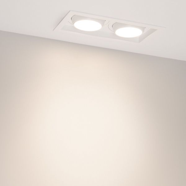 Светильник MS-VORTEX-BUILT-S250x140-2x30W Day4000 (WH-WH, 50 deg, 230V) (Arlight, IP20 Металл, 5 лет) 042370
