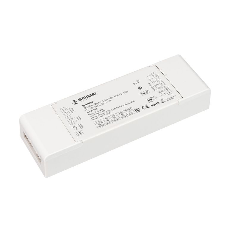 INTELLIGENT ARLIGHT Диммер SMART-PWM-105-72-RGB-MIX-PD-SUF (12-48V, 5x6A, ZB, 2.4G) (IARL, Контроллер) 037344