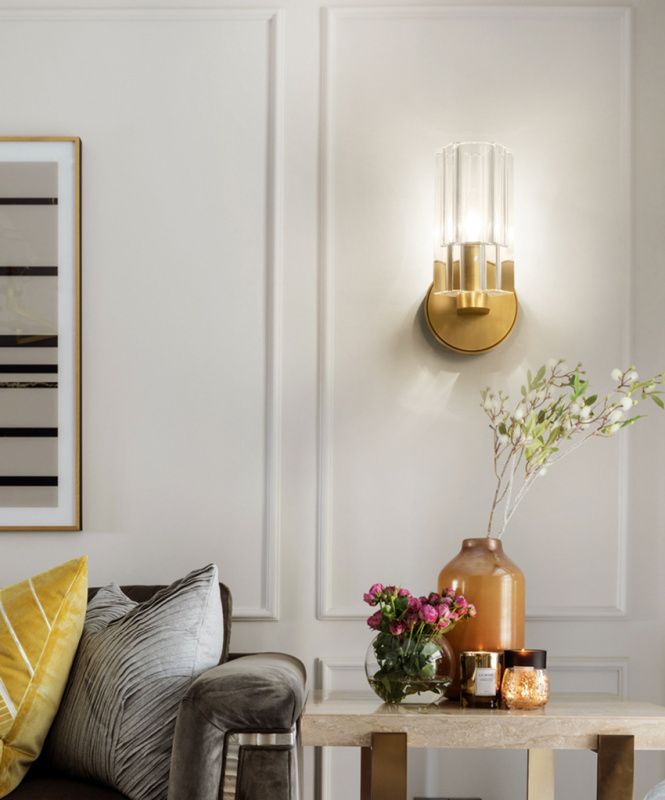 Настенный светильник 8816W gold/clear
