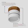Накладной светодиодный светильник Ledron BARREL MINI Wooden White TRIAC