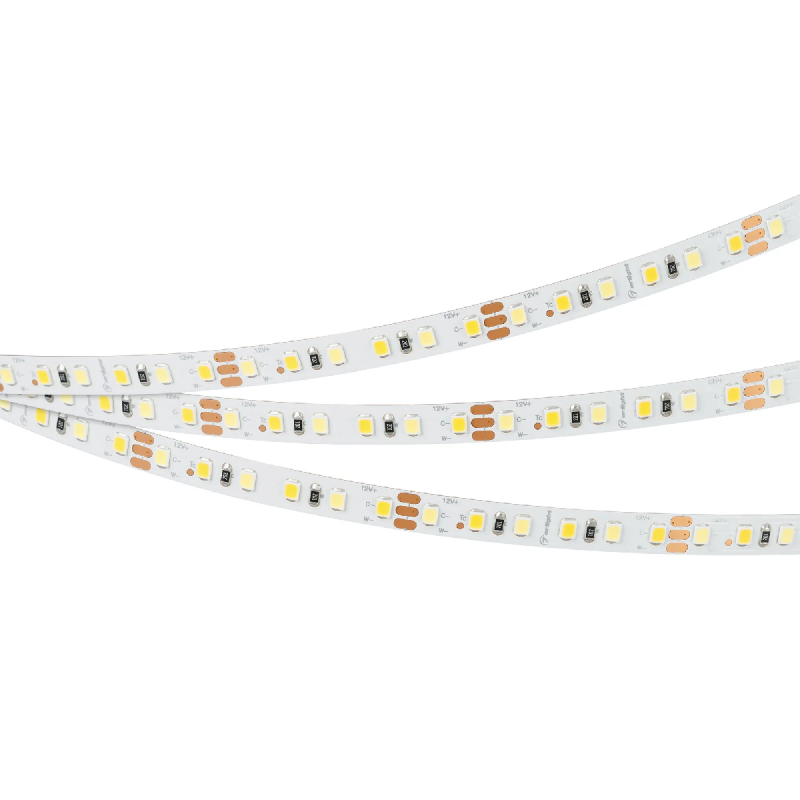 Светодиодная лента RT-A120-8mm 12V White-MIX (9.6 W/m, IP20, 2835, 5m) (Arlight, Изменяемая ЦТ) 013126(2)