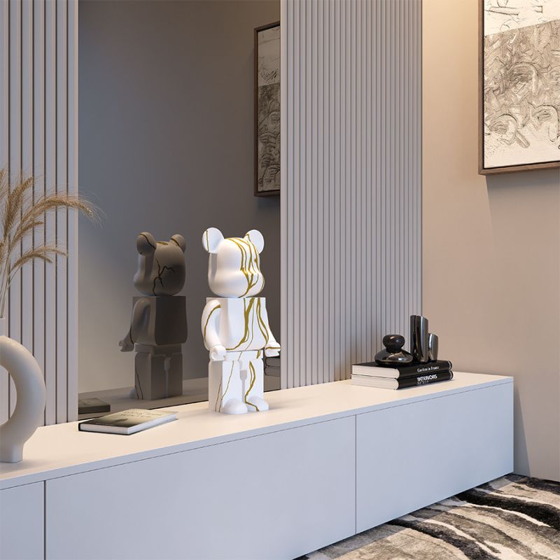 Статуэтка BEARBRICK чёрный с золотым