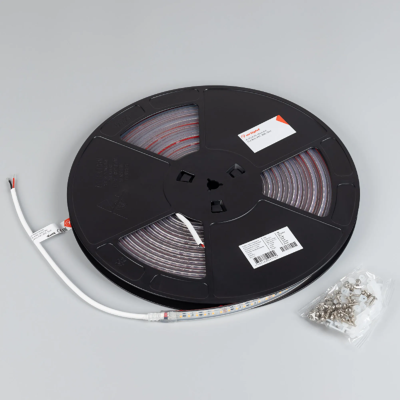 Светодиодная лента герметичная IC-PS-A120-10mm 24V Warm3000 (9.6 W/m, IP67, 2835, 10m) (Arlight, стабилизированная) 050633