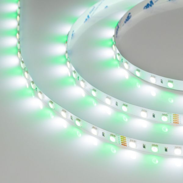 Светодиодная лента RT-B60-10mm 24V RGBW-White (14.4 W/m, IP20, 5060, 5m) (Arlight, Открытый) 018325(2)