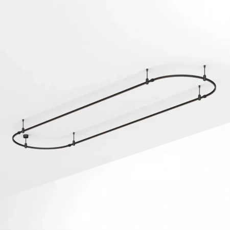 Основание ART-APRIORI-OVAL-ROD-200-4000x1000 (BK) (Arlight, IP20 Металл, 3 года) 048511