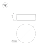 Светильник CL-BOUWER-MOTION-R300-21W Day4000-MIX (WH, 110 deg, 230V) (Arlight, IP54 Пластик, 5 лет) 054761