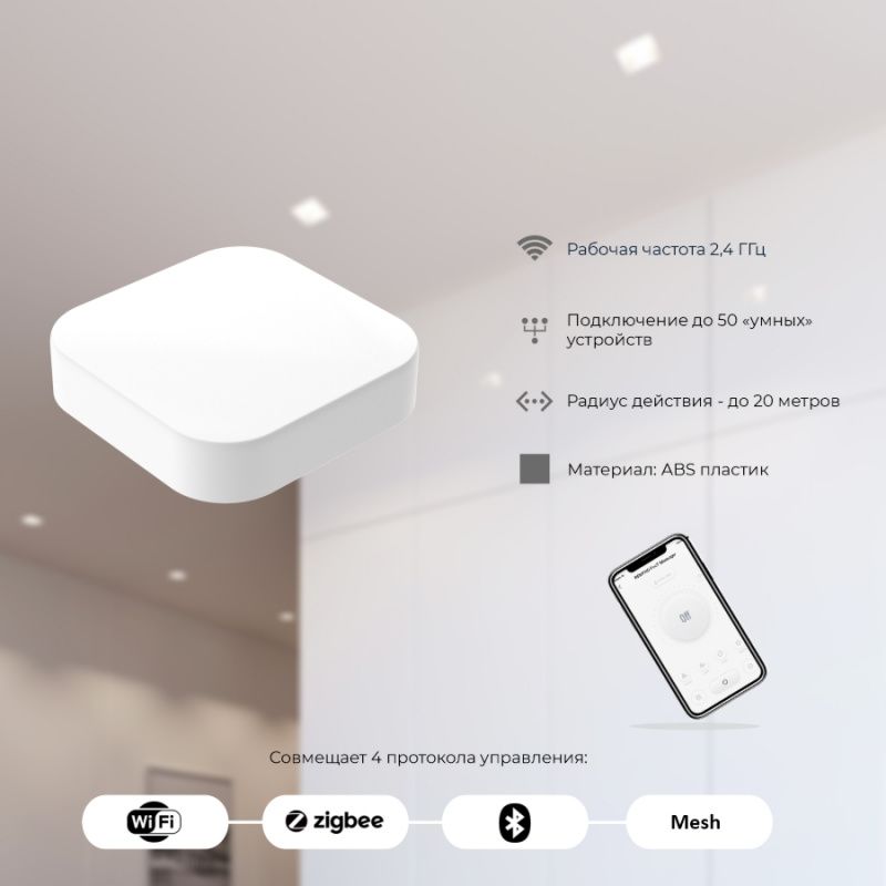 Шлюз (хаб) для умного дома WiFi- ZigBee/BLE/SigMesh