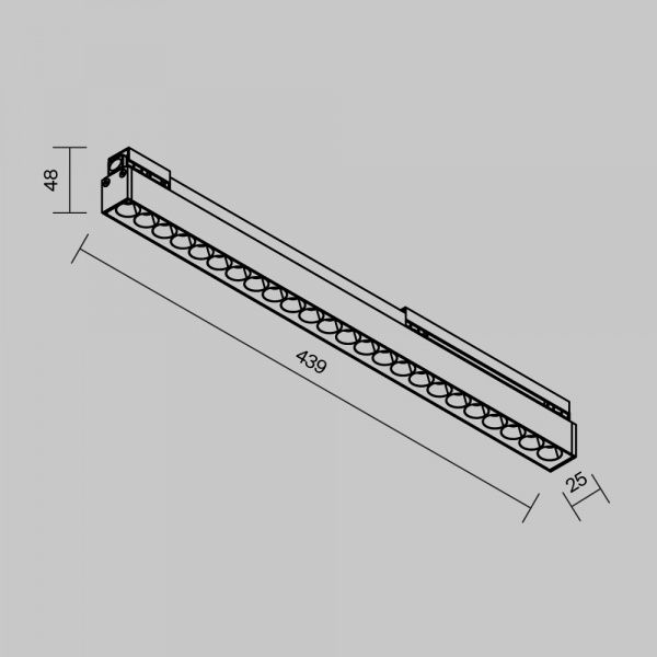 Уличный трековый светильник Outdoor O-TR02-2-S-24WB4K