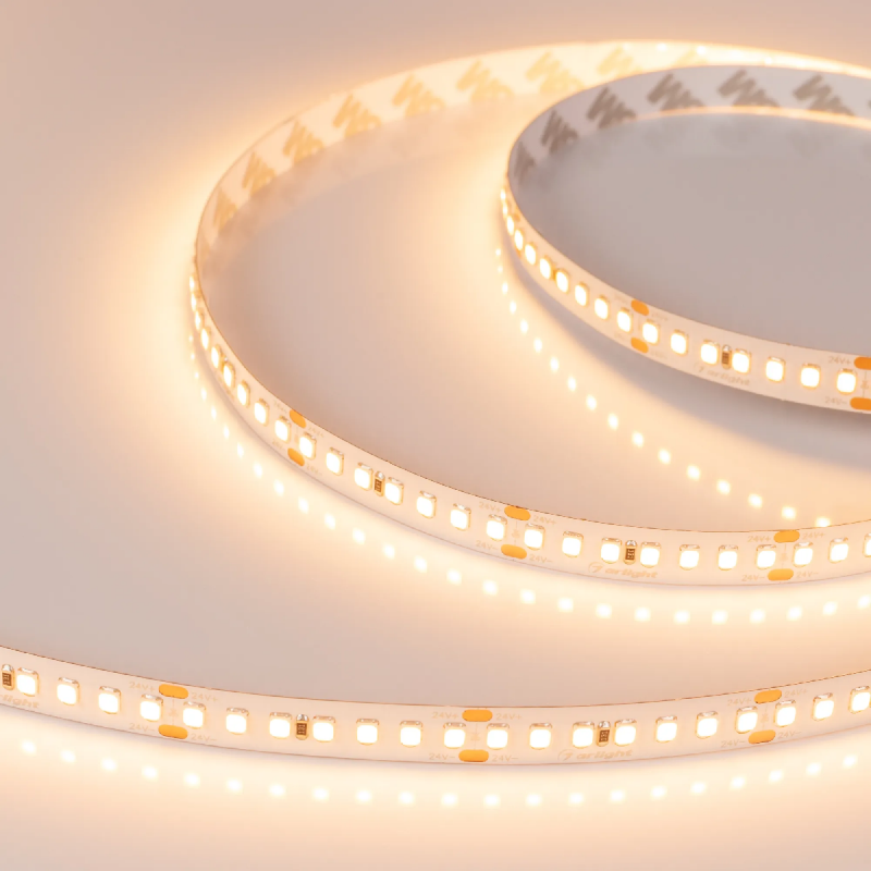 Светодиодная лента RT 2-5000 24V Warm2700 3x (2835, 840 LED, LUX) (Arlight, 17 Вт/м, IP20) 019095