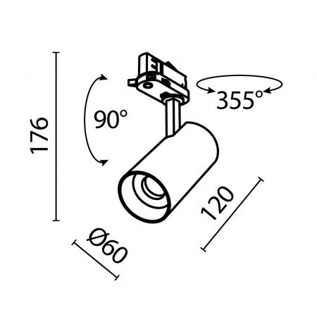 Трековый светильник Technical TR197-3-12WCCT-M-W