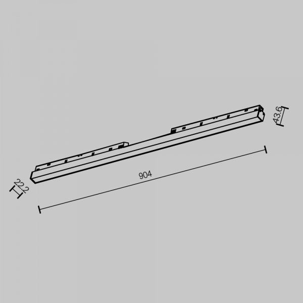 Трековый светильник Technical TR030-2-30W2.7K-B