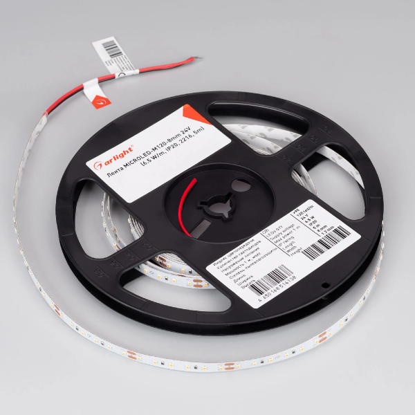 Светодиодная лента MICROLED-M120-8mm 24V Day5000 (6.5 W/m, IP20, 2216, 5m) (Arlight, Открытый) 024436(2)