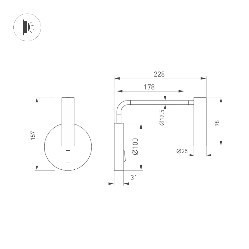 Светильник SP-VERDI-LONG-WALL-3W Warm3000 (WH, 20 deg, 230V) (Arlight, IP20 Металл, 3 года) 051666