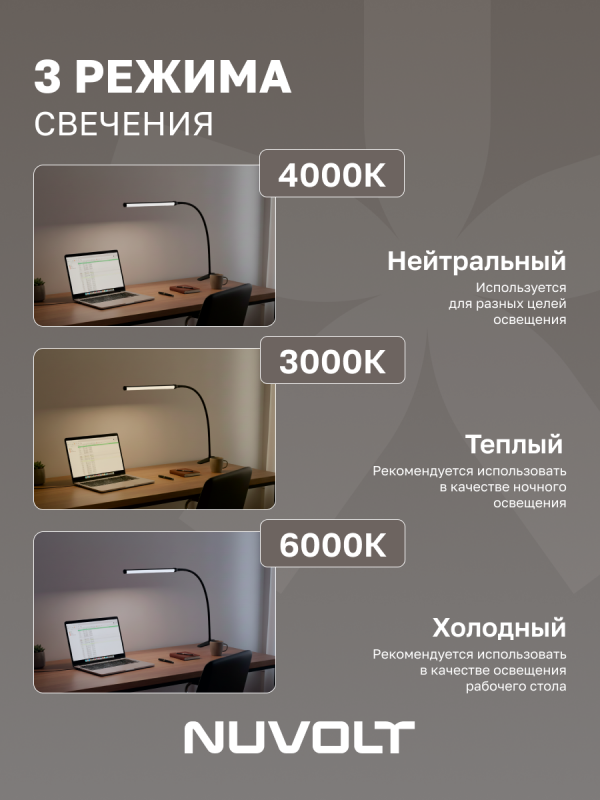 Настольный светильник NUVOLT LTBL-001B