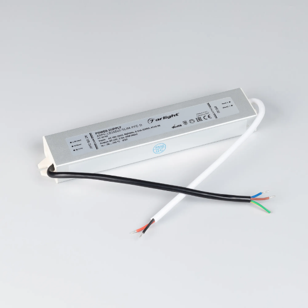 Блок питания ARPV-LG24060-SLIM-PFC-D (24V, 2.5A, 60W) (Arlight, IP67 Металл, 5 лет) 031720