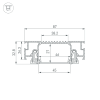 Профиль STRETCH-41-CEIL-CENTER-2000 WHITE (Arlight, Алюминий) 053527