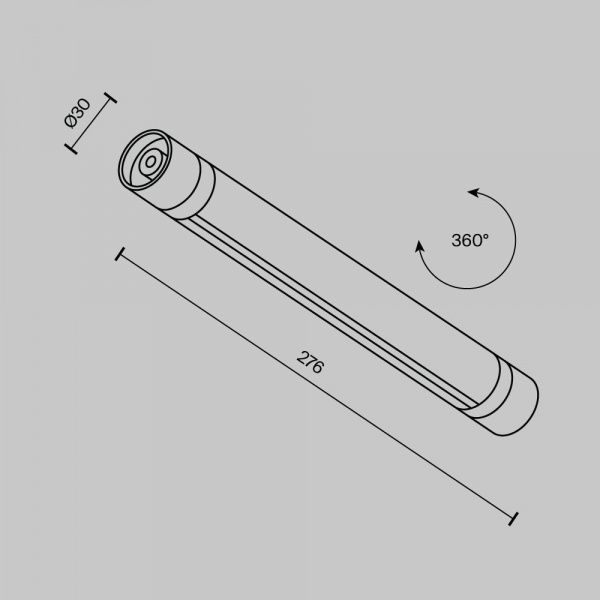 Шинопровод накладной/подвесной Technical CA012-TRX-300-B