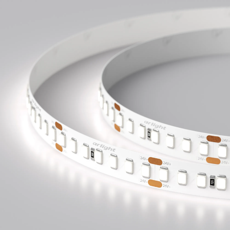 Светодиодная лента RT 2-5000 24V White6000 3x (2835, 840 LED, LUX) (Arlight, 17 Вт/м, IP20) 019093(B)