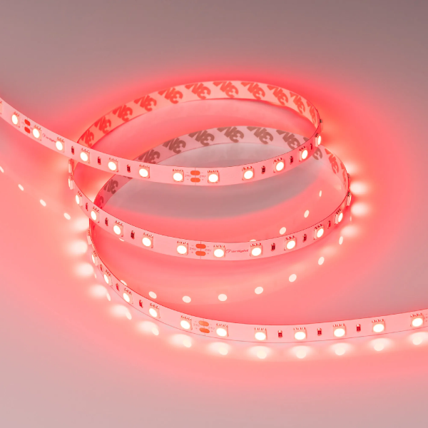 Светодиодная лента RT-B60-10mm 24V Red (14.4 W/m, IP20, 5060, 5m) (Arlight, Открытый) 008817(2)