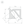Профиль SL-BEVEL-H10-F14-2000 ANOD OLIVE GREY (Arlight, Алюминий) 038200