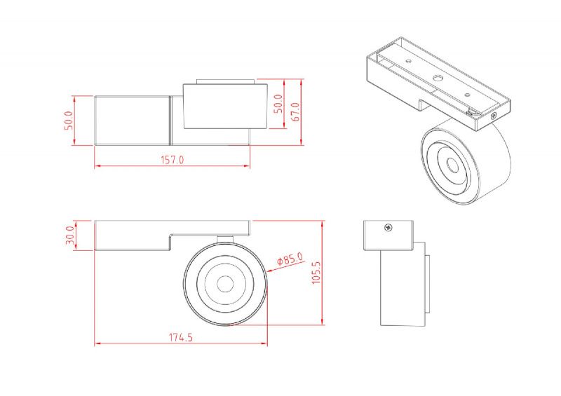 Потолочный светильник Technical C062CL-L12B3K