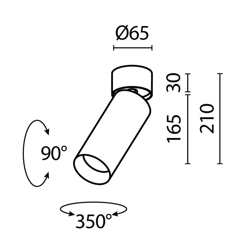 Потолочный светильник Technical C055CL-L20W2.7-3-4K-M-W