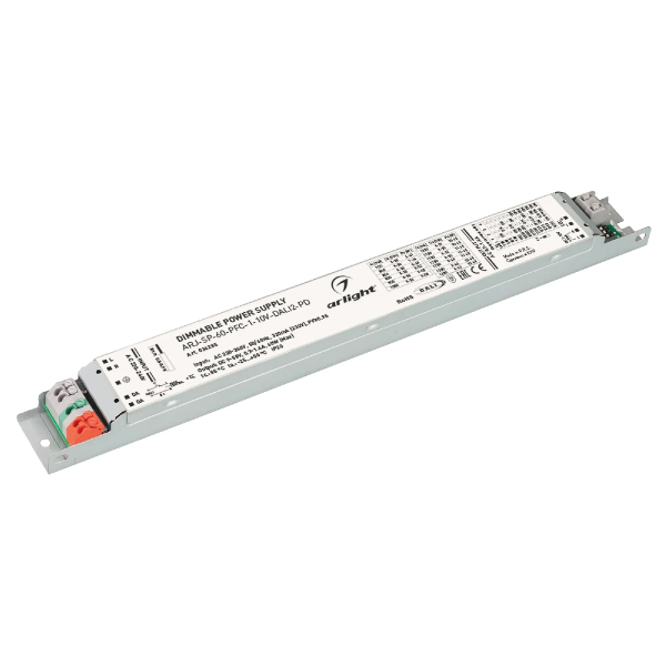 Блок питания ARJ-SP-60-PFC-1-10V-DALI2-PD (60W, 9-58V, 0.7-1.4A) (Arlight, IP20 Металл, 5 лет) 036285