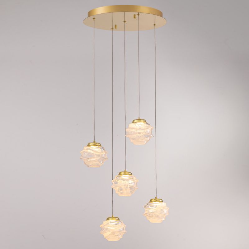 Подвесной светильник MD25030003-5A gold/clear