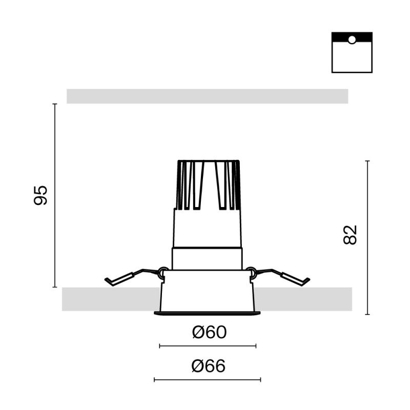 Встраиваемый светильник Technical DL123-10W-3K-W