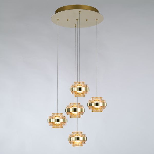 Подвесной светильник MD22030002-5A gold/champagne