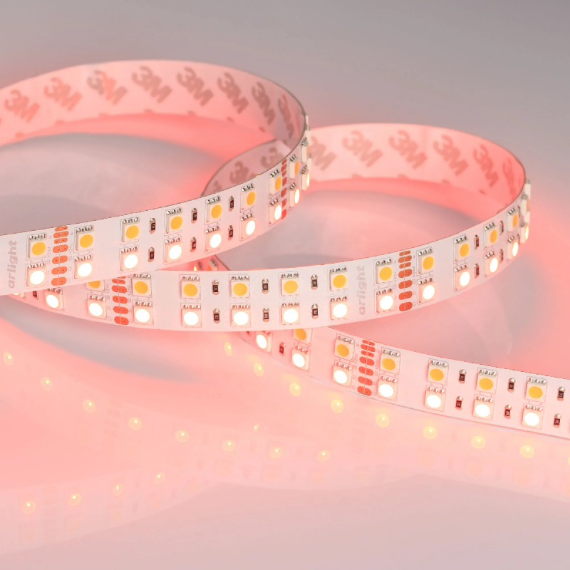 Светодиодная лента RT 2-5000 24V RGB-Day 2x2 (5060, 720 LED, LUX) (Arlight, 32 Вт/м, IP20) 018144(1)