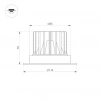 Светильник MS-ATLAS-TRIMLESS-R70-12W Warm3000 (BK, 32deg, 230V) (Arlight, IP20 Металл, 5 лет) 036105