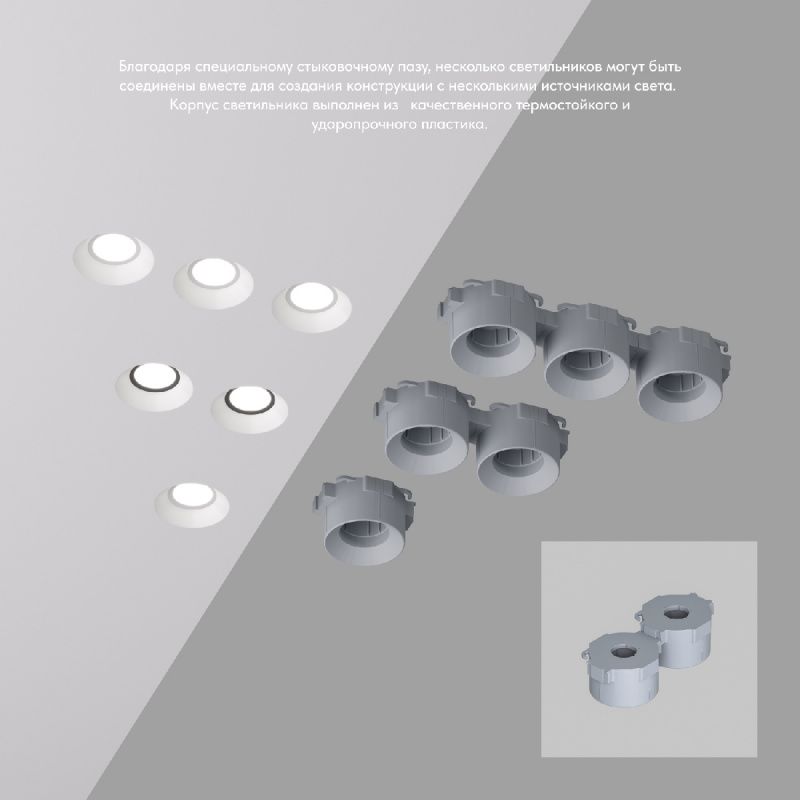 Встраиваемый точечный светильник INVIZ DK2081-WH